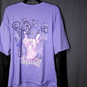 XL Spreepicky Purple Black Cat Head BANG Shirt